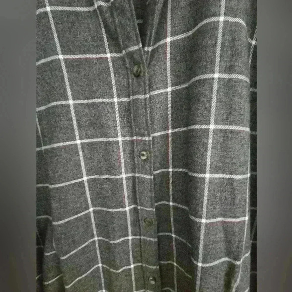 HATLEY large Grey 💯 Cotton women's shirt dress - Picture 7 of 15